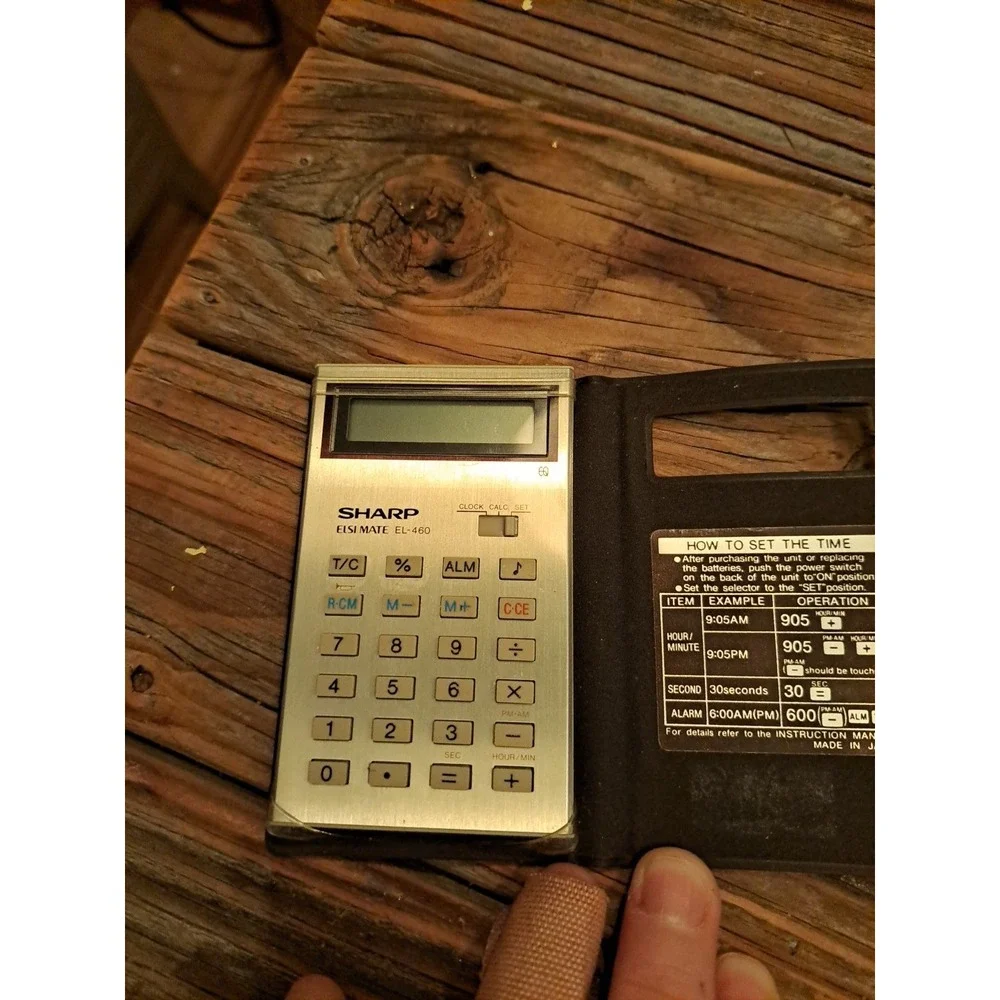 Vintage Sharp Elsi Mate Calculator EL-460 with Case